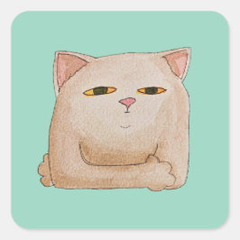 Cat Control Vierkante Sticker