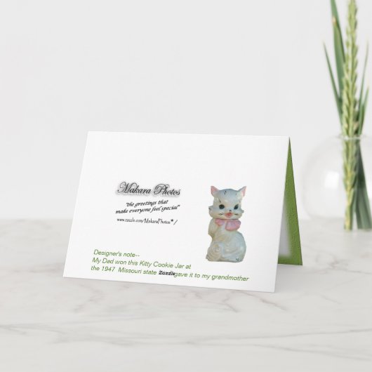 Cat Cookie Jar 2976-customize Kaart (Achterkant)