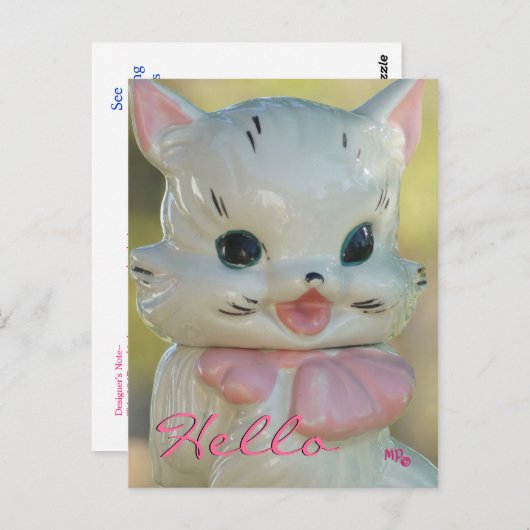 Cat Cookie Jar Briefkaart - pas aan (Voorkant / Achterkant)