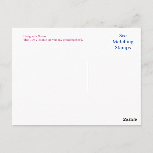  Cat Cookie Jar Briefkaart - pas aan (Achterkant)