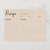 Cat Cooking door de Fire Recipe Kaart (Achterkant)