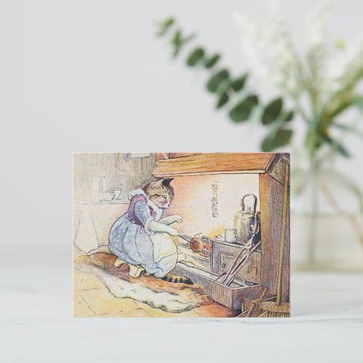 Cat Cooking door de Fire Recipe Kaart (Staand voorkant)