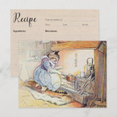 Cat Cooking door de Fire Recipe Kaart (Voorkant / Achterkant)