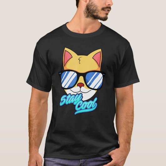 Cat Cool Mannen Women Cute Cool T-shirt (Voorkant)