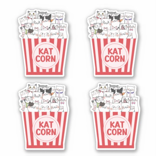 Cat Corn Sticker (Voorkant)