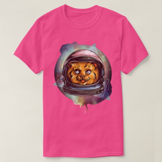Cat - Cosmic Kitten - Kitty - Astronaut - Fun - Gi T-shirt (Design voorkant)