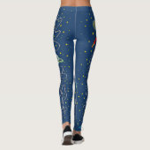 Cat cosmos cosmonautraket leggings (Achterkant)