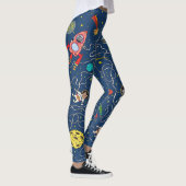 Cat cosmos cosmonautraket leggings (Rechts)