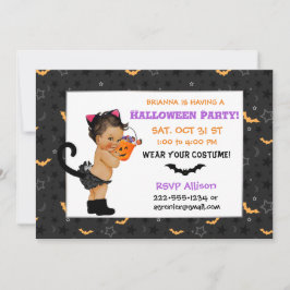 Cat Costume Halloween Party Cute Etnic Baby Girl Kaart