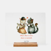 Cat Couple Acryl Bord (Voorkant)