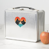 Cat Couple Retro Shirt Funny Black Cat Val (In situ)