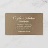 Cat Couple Sketch Gold Professional Visitekaartje (Achterkant)