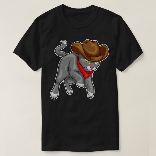 Cat Cowboy pet T-shirt (Design voorkant)