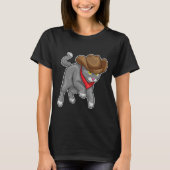 Cat Cowboy pet T-shirt (Voorkant)