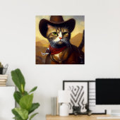 Cat Cowboy Poster (Thuiskantoor)