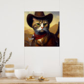 Cat Cowboy Poster (Keuken)