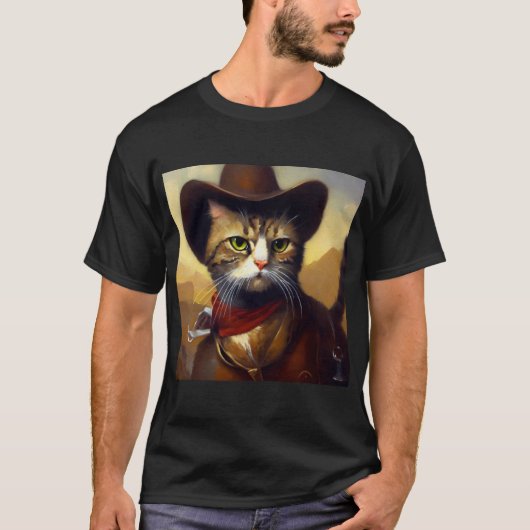 Cat Cowboy T-shirt (Voorkant)