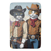 Cat Cowboys Badmat (Voorkant Verticaal)