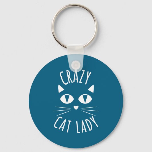 Cat Crazy Cat Lady Funny Cat Lover Mother's Day Bi Sleutelhanger (Voorkant)