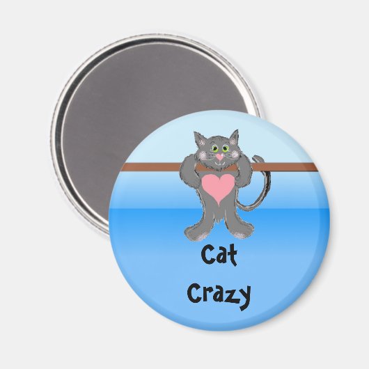 Cat Crazy Magneet (Voorkant / Achterkant)