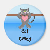 Cat Crazy Magneet (Voorkant)
