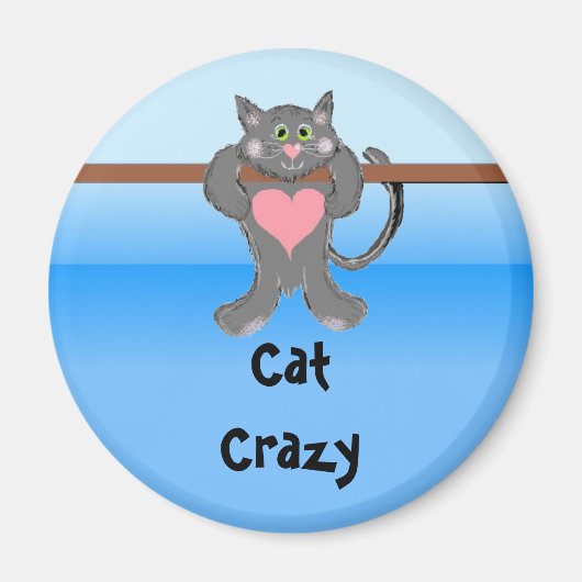 Cat Crazy Magneet (Voorkant)
