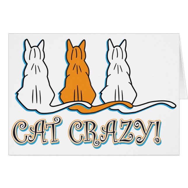 Cat Crazy Oranje Tabby Cat (Voorkant Horizontaal)