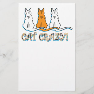 Cat Crazy Oranje Tabby Cats Briefpapier