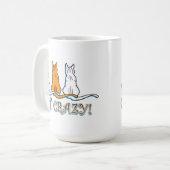 Cat Crazy Oranje Tabby Cats Koffiemok (Voorkant links)