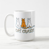 Cat Crazy Oranje Tabby Cats Koffiemok (Links)