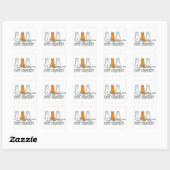Cat Crazy Oranje Tabby Cats Vierkante Sticker (Vel)