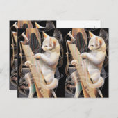 Cat Crescendo – Surrealist Art Postcard Briefkaart (Voorkant / Achterkant)