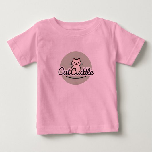 Cat Cuddle Schattige Cartoon Kat T-shirt (Voorkant)