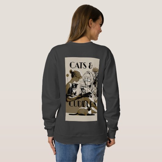 Cat&cuddles leesboeken, kitten designT-Shirt Trui (Achterkant volledig)