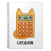 Cat-culator Funny Kitty Cat Calculator Pun Notitieboek (Voorkant)