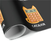Cat-culator Grappige Calculator Pun Dark BG Cadeaupapier (Rol Hoek)