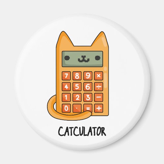 Cat-culator Grappige Calculator Pun Magneet (Voorkant)