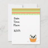 Cat Cupcake Halloween Party Invitation Kaart (Achterkant)