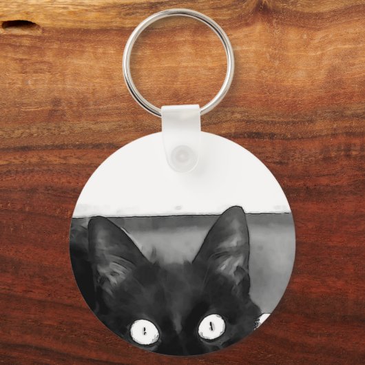 Cat Curiosity Sleutelhanger (Voorkant)