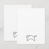 Cat Custom - Bedankt Opmerking voor cat Lover Notitiekaartje (Voorkant / Achterkant)
