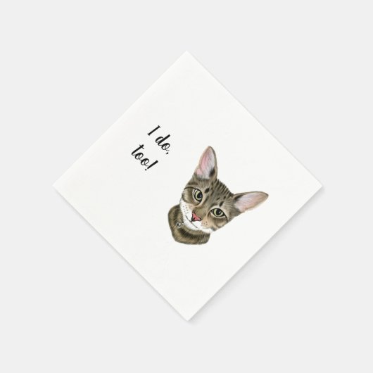 Cat Custom Cocktail Napkin Servet (Hoek)