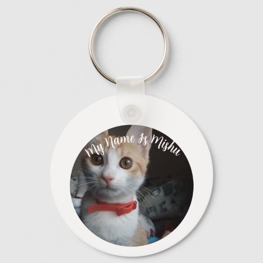 Cat Custom Fotonaam Valentijns's Gift Sleutelhange Sleutelhanger (Voorkant)
