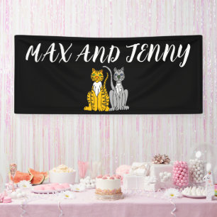 CAT CUSTOM WEDDING BANNER