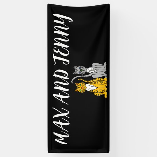 CAT CUSTOM WEDDING BANNER (Verticaal)