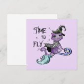 Cat Cute Flying Witch Cat | Vliegtijd (Voorkant / Achterkant)