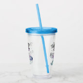 Cat Cute Flying Witch Cat | Vliegtijd Acryl Drinkbeker (Links)