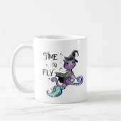 Cat Cute Flying Witch Cat | Vliegtijd Koffiemok (Links)