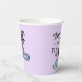 Cat Cute Flying Witch Cat | Vliegtijd Papieren Bekers (Links)