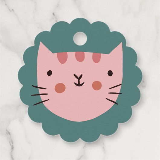Cat Cute Gift Bedankjes Labels (Achterkant)