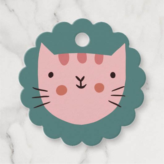 Cat Cute Gift Bedankjes Labels (Voorkant)